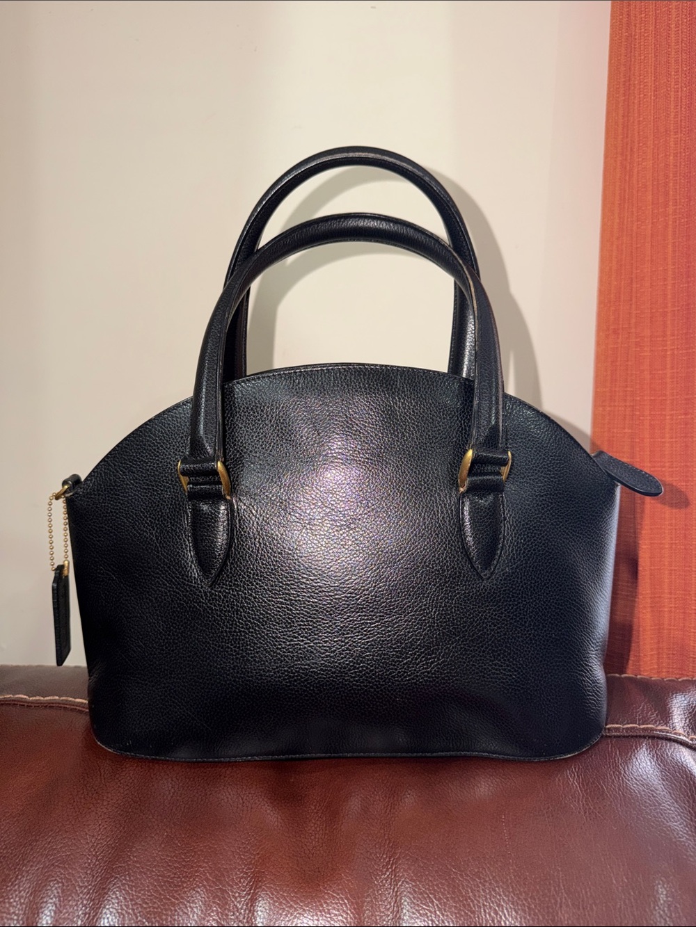 ‼️Vintage Coach Black Leather Satchel - Picture 4 of 12
